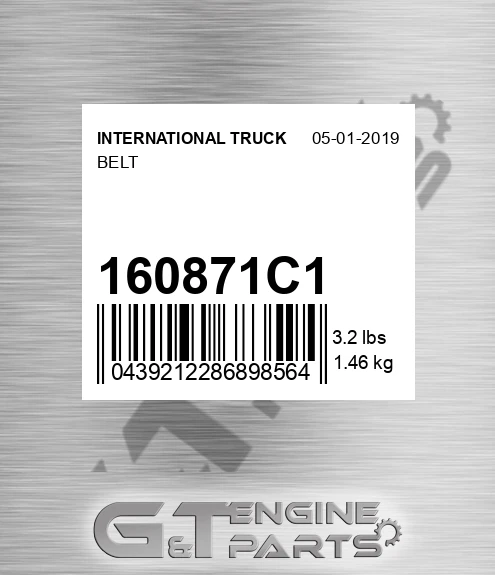 160871C1 INTERNATIONAL TRUCK Belt