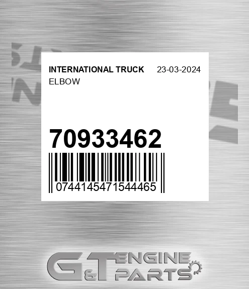 70933462 INTERNATIONAL TRUCK Elbow