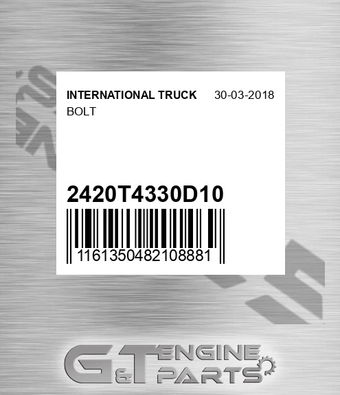 2420T4330D10 Bolt