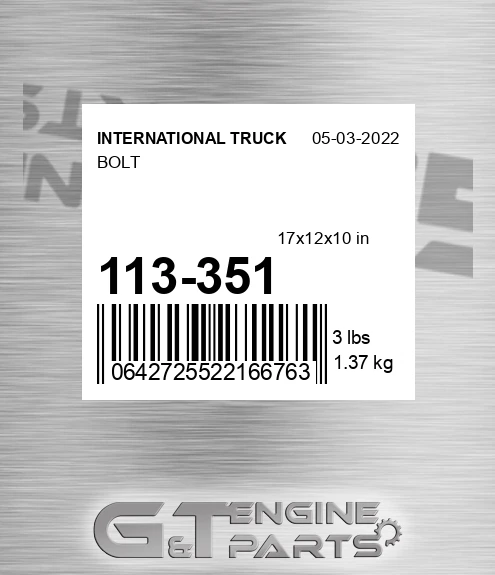 113-351 Bolt