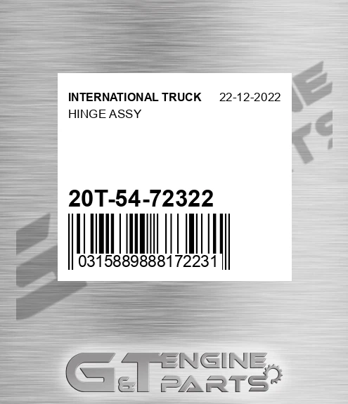 20T-54-72322 Hinge Assy