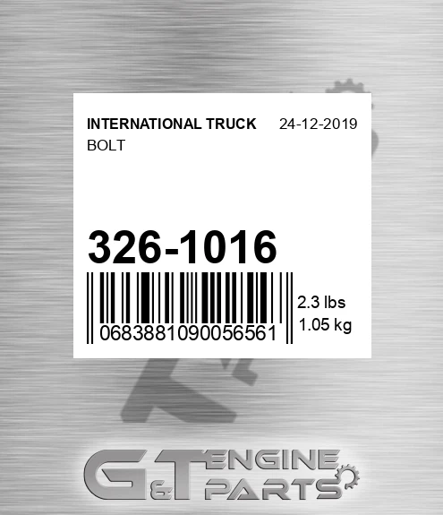 326-1016 Bolt
