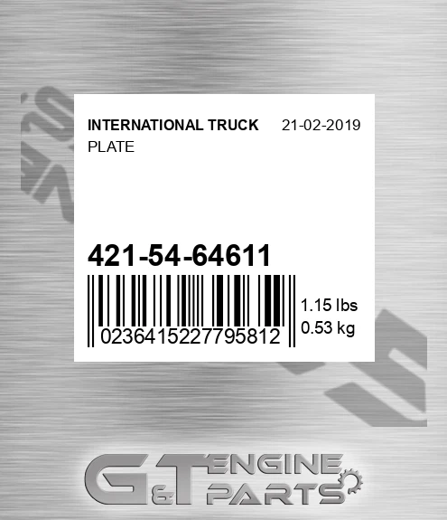 421-54-64611 Plate