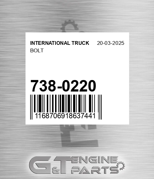 738-0220 Bolt
