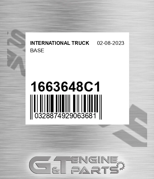 1663648C1 INTERNATIONAL TRUCK Base
