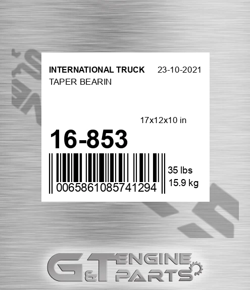 16-853 Taper Bearin