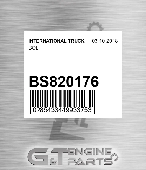 BS820176 INTERNATIONAL TRUCK Bolt