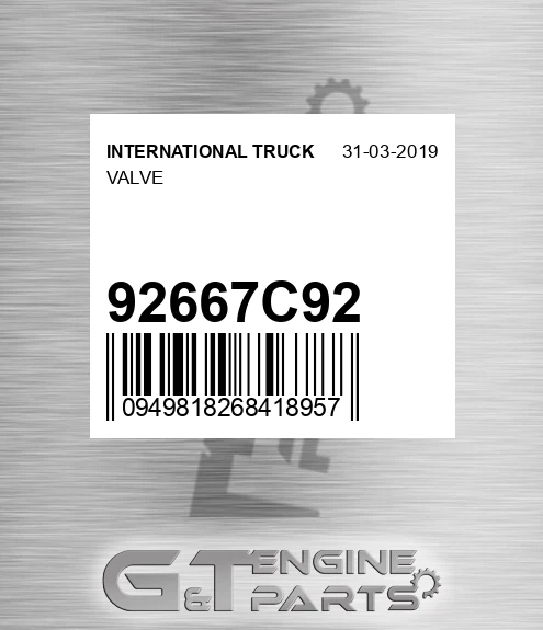 92667C92 Valve