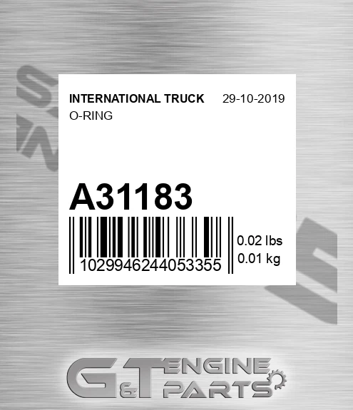 A31183 INTERNATIONAL TRUCK O-ring