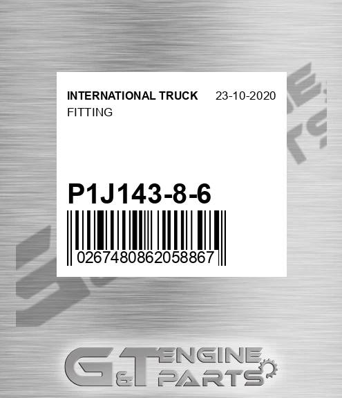 P1J143-8-6 Fitting