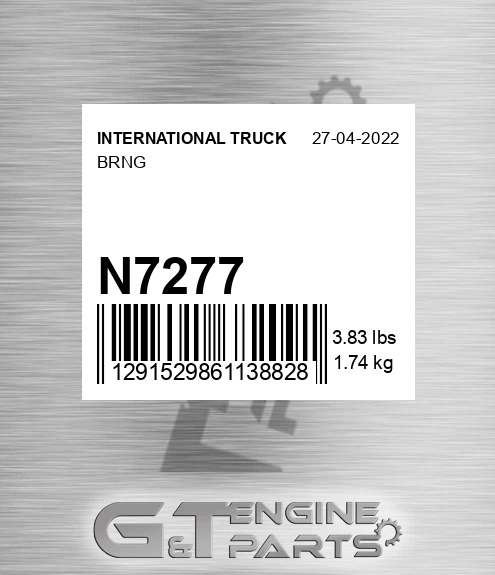N7277 INTERNATIONAL TRUCK Brng