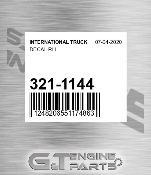 321-1144 Decal Rh