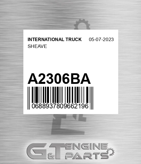 A2306BA Sheave