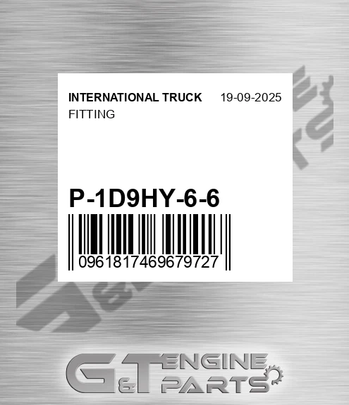 P-1D9HY-6-6 Fitting