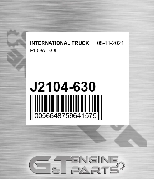 J2104-630 Plow Bolt