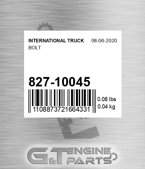 827-10045 Bolt