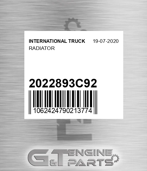 2022893C92 Radiator