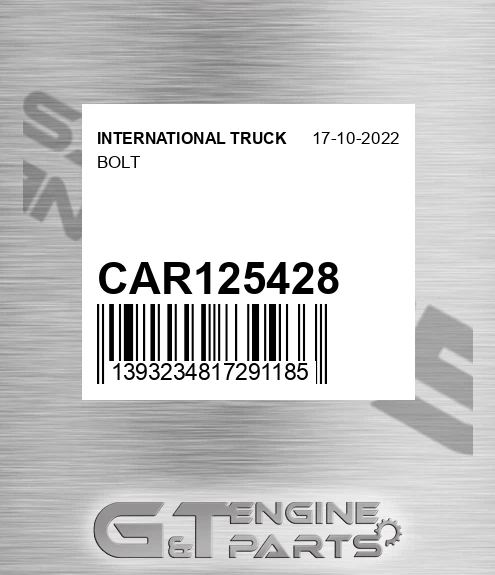 CAR125428 Bolt