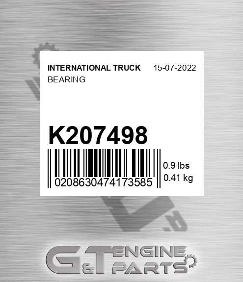 K207498 INTERNATIONAL TRUCK Bearing