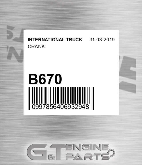 B670 Crank