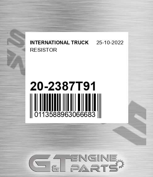 20-2387T91 Resistor