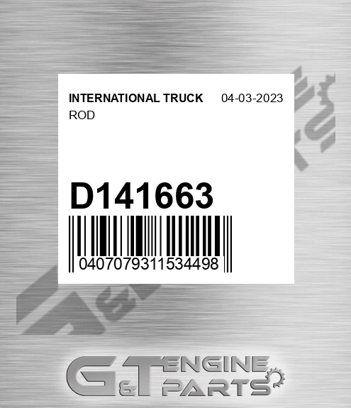 D141663 INTERNATIONAL TRUCK Rod
