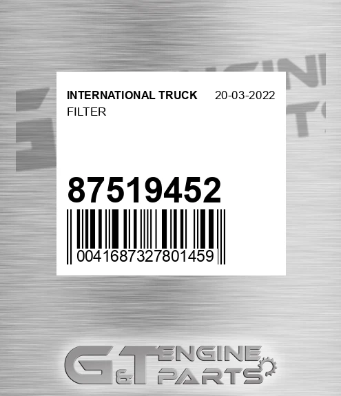 87519452 INTERNATIONAL TRUCK Filter
