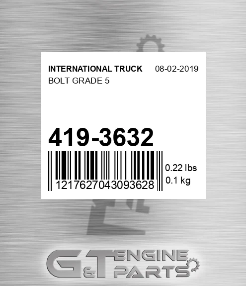 419-3632 Bolt Grade 5