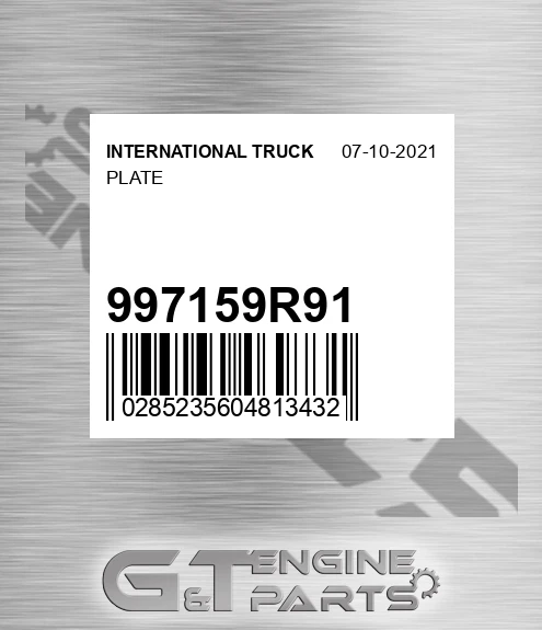 997159R91 Plate
