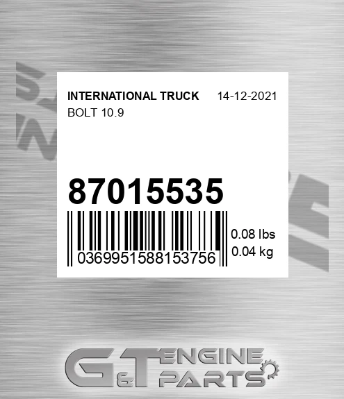 87015535 Bolt 10.9