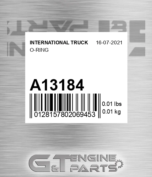 A13184 INTERNATIONAL TRUCK O-ring