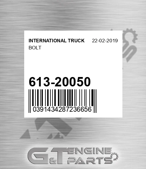 613-20050 Bolt