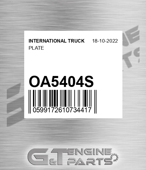 OA5404S Plate