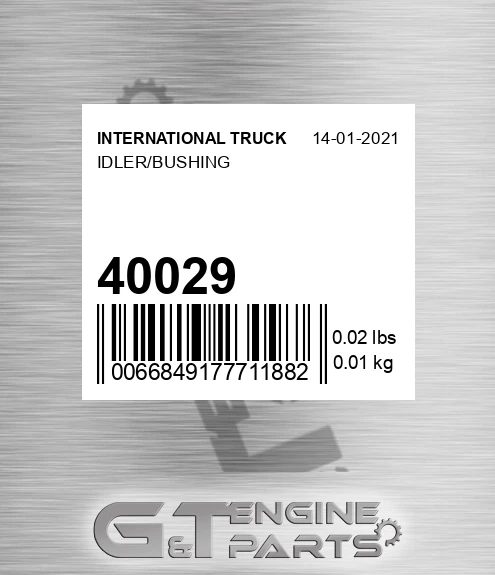 40029 Idler/bushing