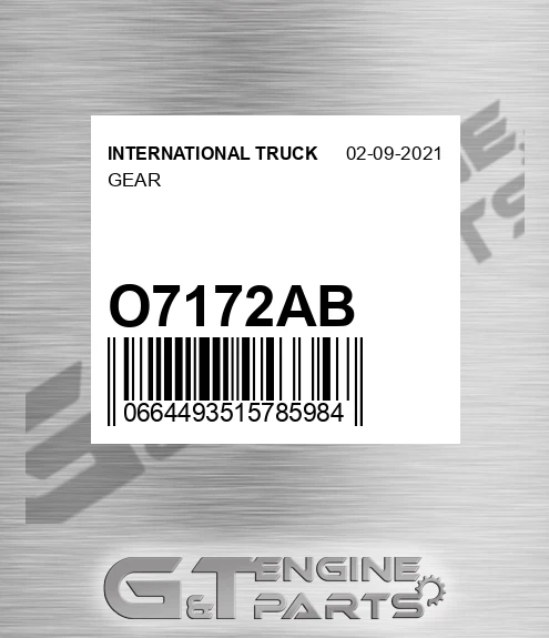 O7172AB INTERNATIONAL TRUCK Gear