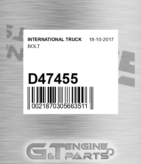 D47455 Bolt