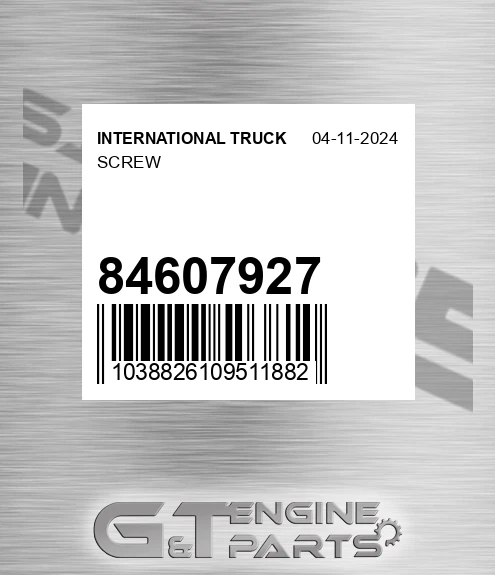 84607927 Screw