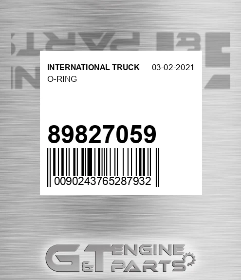 89827059 INTERNATIONAL TRUCK O-ring