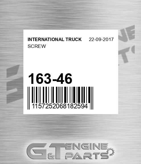 163-46 Screw for INTERNATIONAL TRUCK
