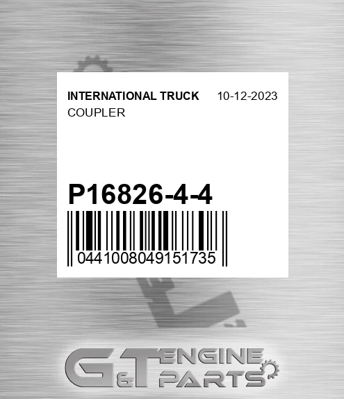 P16826-4-4 Coupler for INTERNATIONAL TRUCK