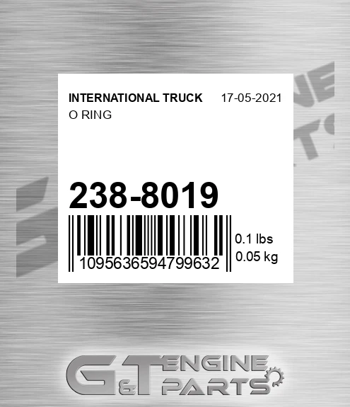 238-8019 INTERNATIONAL TRUCK O Ring