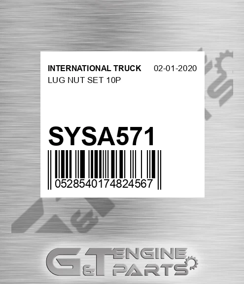 SYSA571 Lug Nut Set 10p