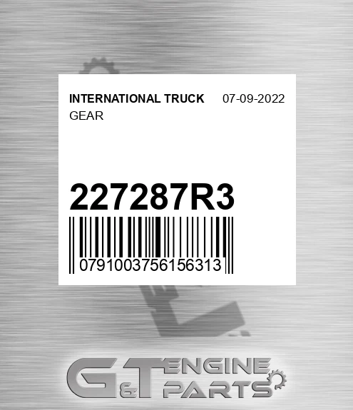 227287R3 Gear