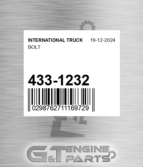 433-1232 Bolt