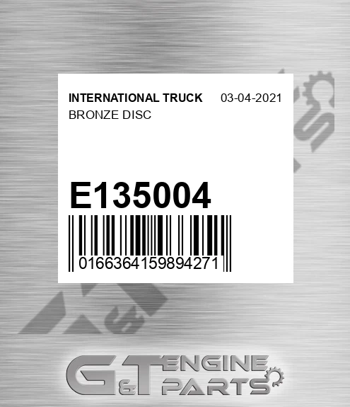 E135004 INTERNATIONAL TRUCK Bronze Disc