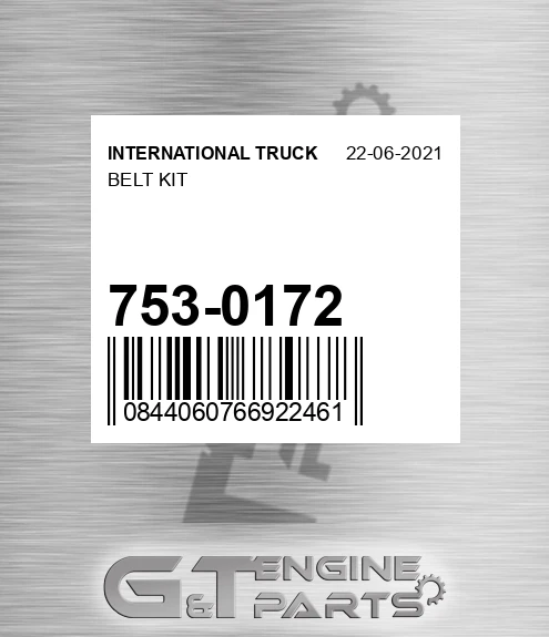 753-0172 Belt Kit