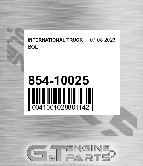 854-10025 Bolt