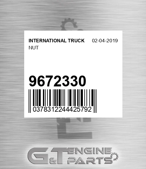 9672330 INTERNATIONAL TRUCK Nut