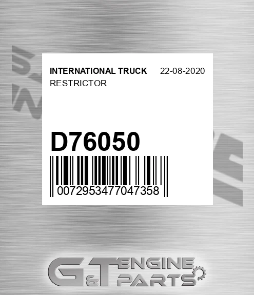 D76050 Restrictor