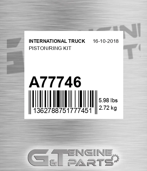 A77746 Piston/ring Kit